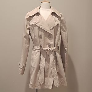 Michael Kors Belted Trench Coat Rain Jacket with Buttons